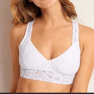 WHITE AERIE CROSSBACK BRALETTE